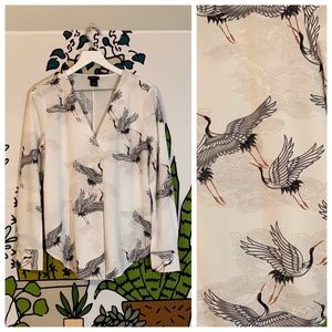 Ann Taylor Crane Blouse